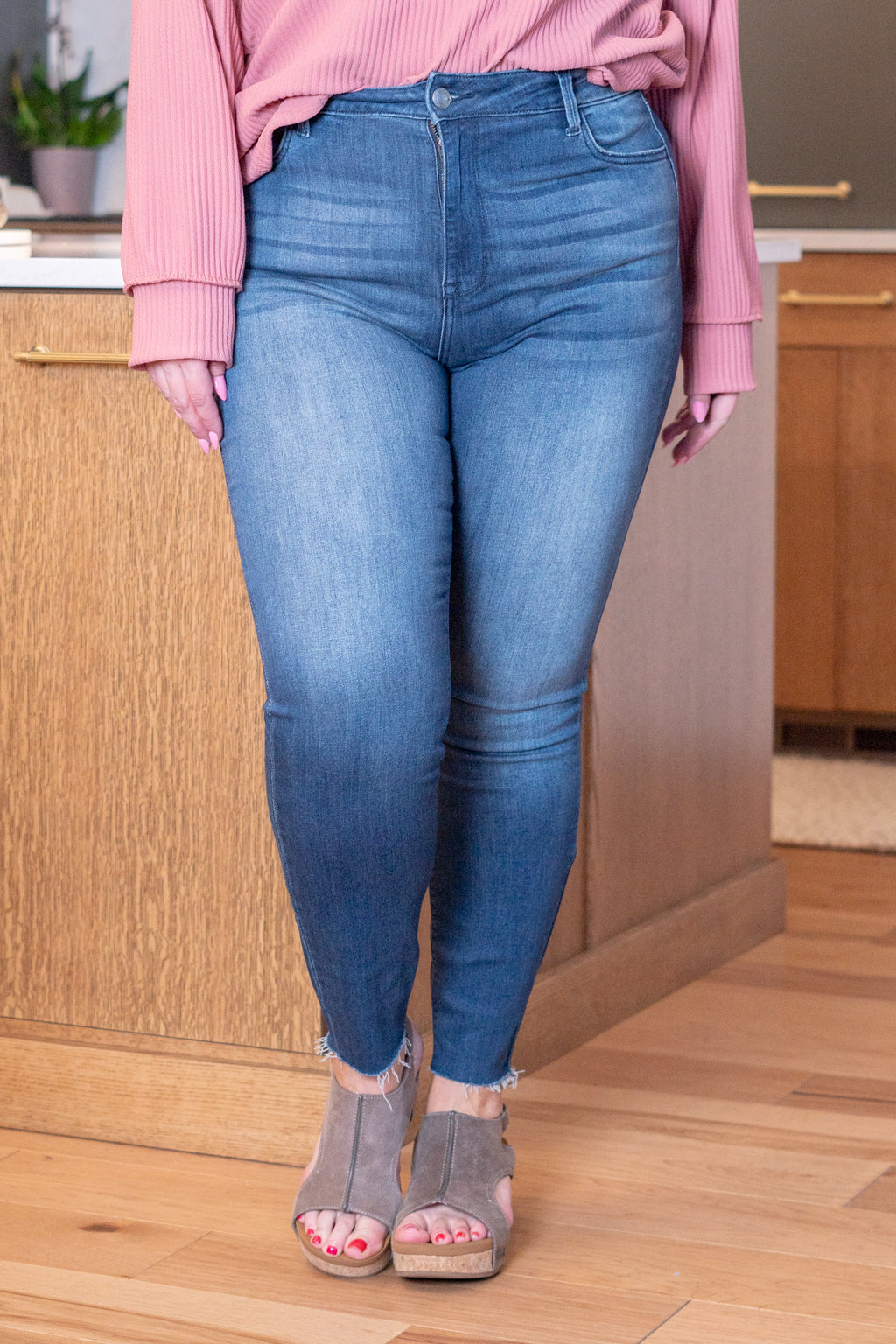 Cello Jeans Plus Size Winny High Rise Straight Cut Ankle Skinny
