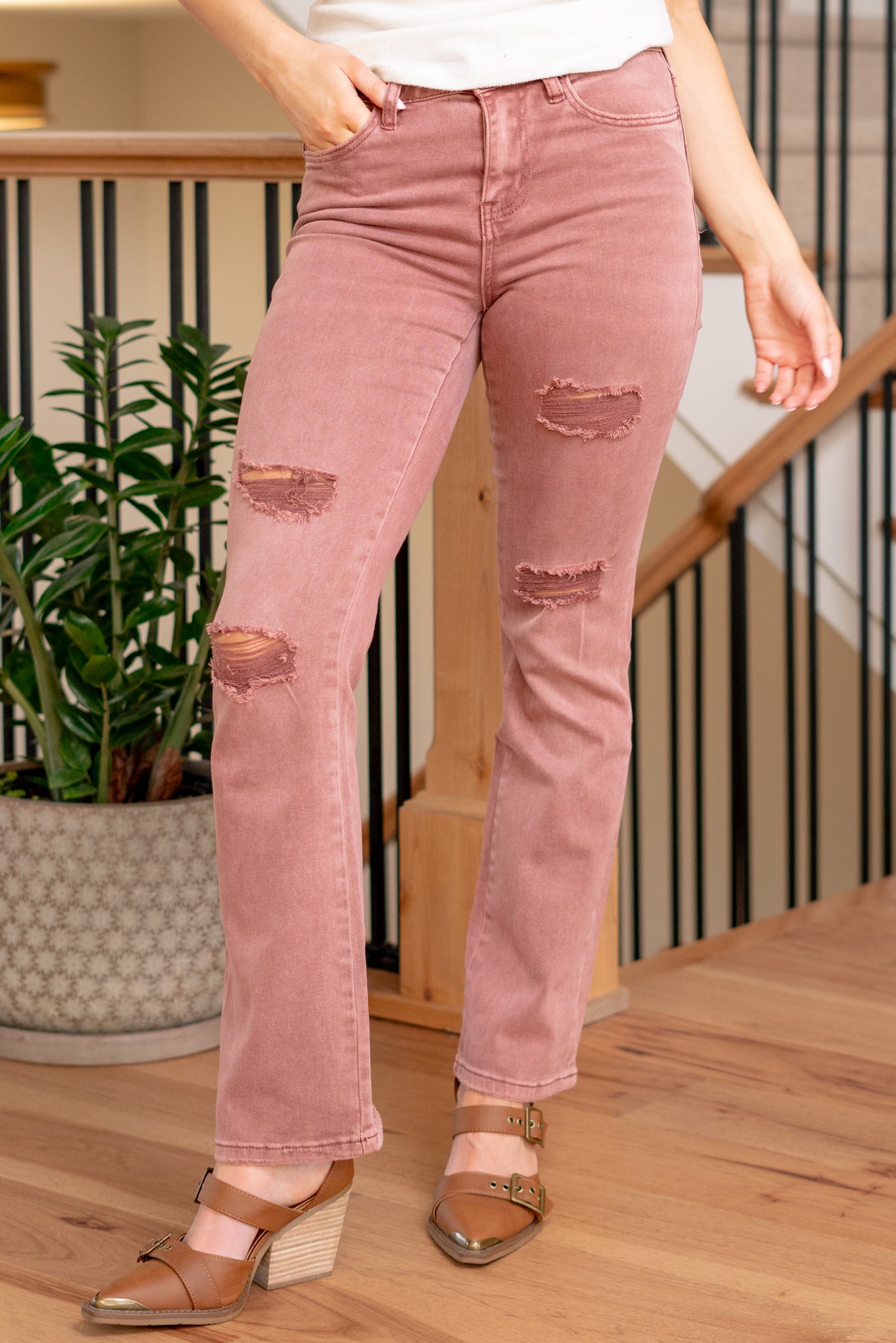 VERVET by Flying Monkey Jeans Elevate your denim game with the Skyler High Rise Boot Cut jeans, a perfect blend of timeless style and modern flair. Featuring a flattering high rise and a classic boot cut, these jeans provide a versatile silhouette for any occasion. Step into sophistication with the Skyler jeans, offering a chic and comfortable option for both casual and dressed-up looks.