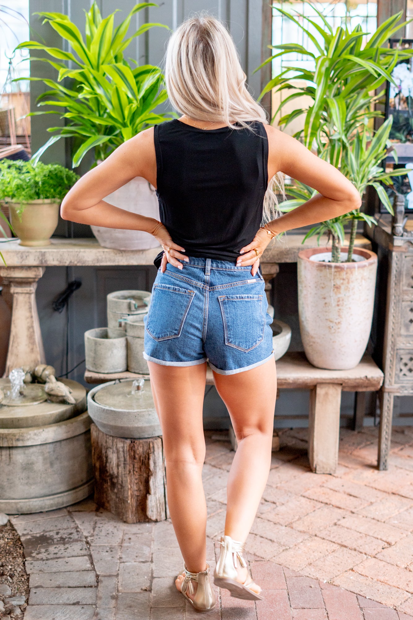 American Blues Denim Boutique - KanCan Jeans Floral Ultra High Rise Shorts