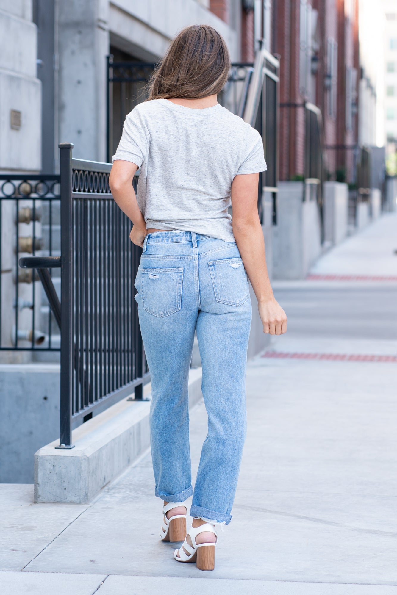 Flying Monkey Jeans Rigid denim and a slouchy fit make these cute boyfriend jeans perfect for everyday wear. Name: Worn Blue Wash: Light Blue Cut: Straight Fit, 26.5" Inseam* Rise: High Rise, 10.5" Front Rise* 100% Cotton Fly: Zipper Style #: F4300 Contact us for any additional measurements or sizing. *Measured on the smallest size, measurements may vary by size.