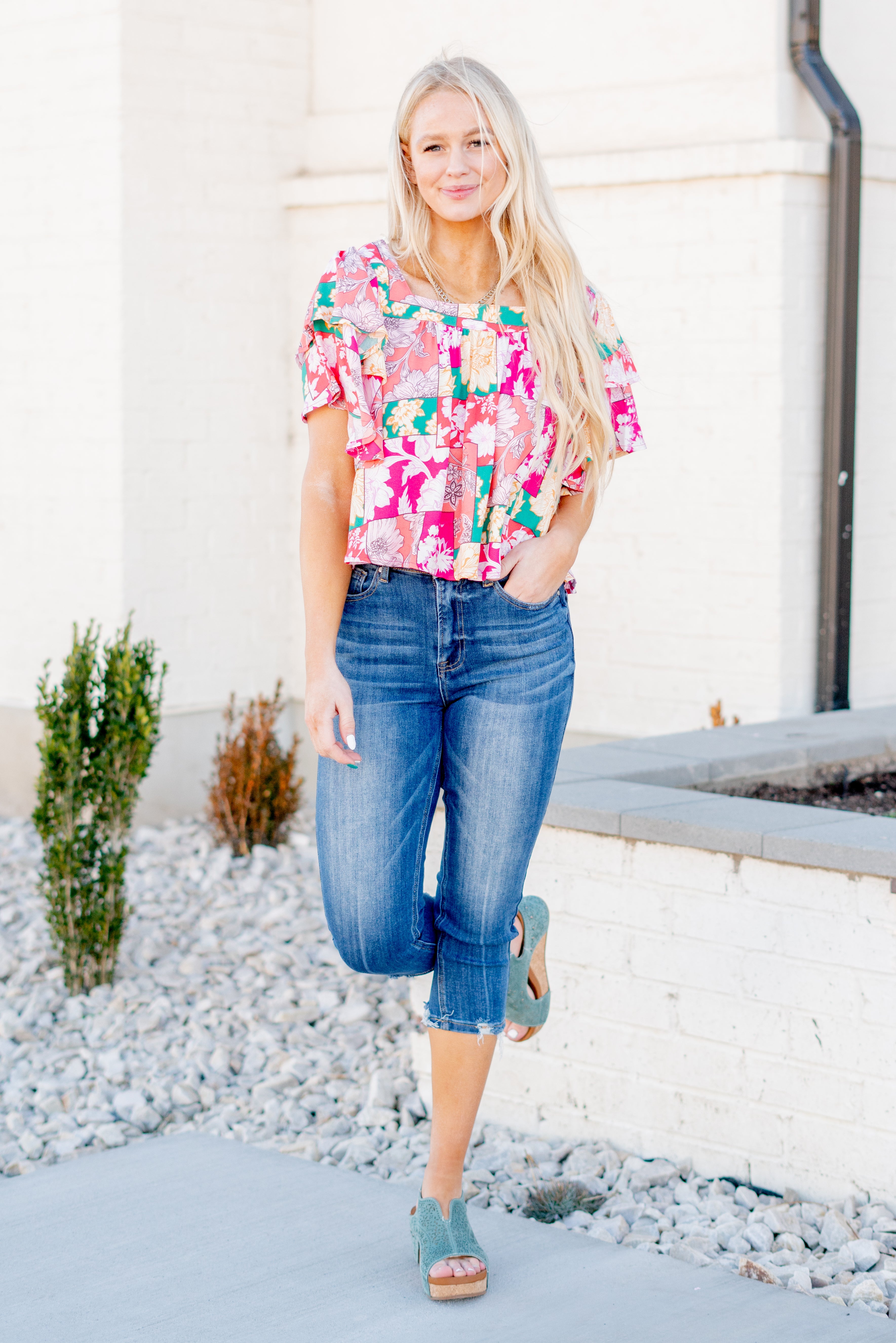 American Blues Denim Boutique Risen Jeans Sweet Tea High Rise Capris