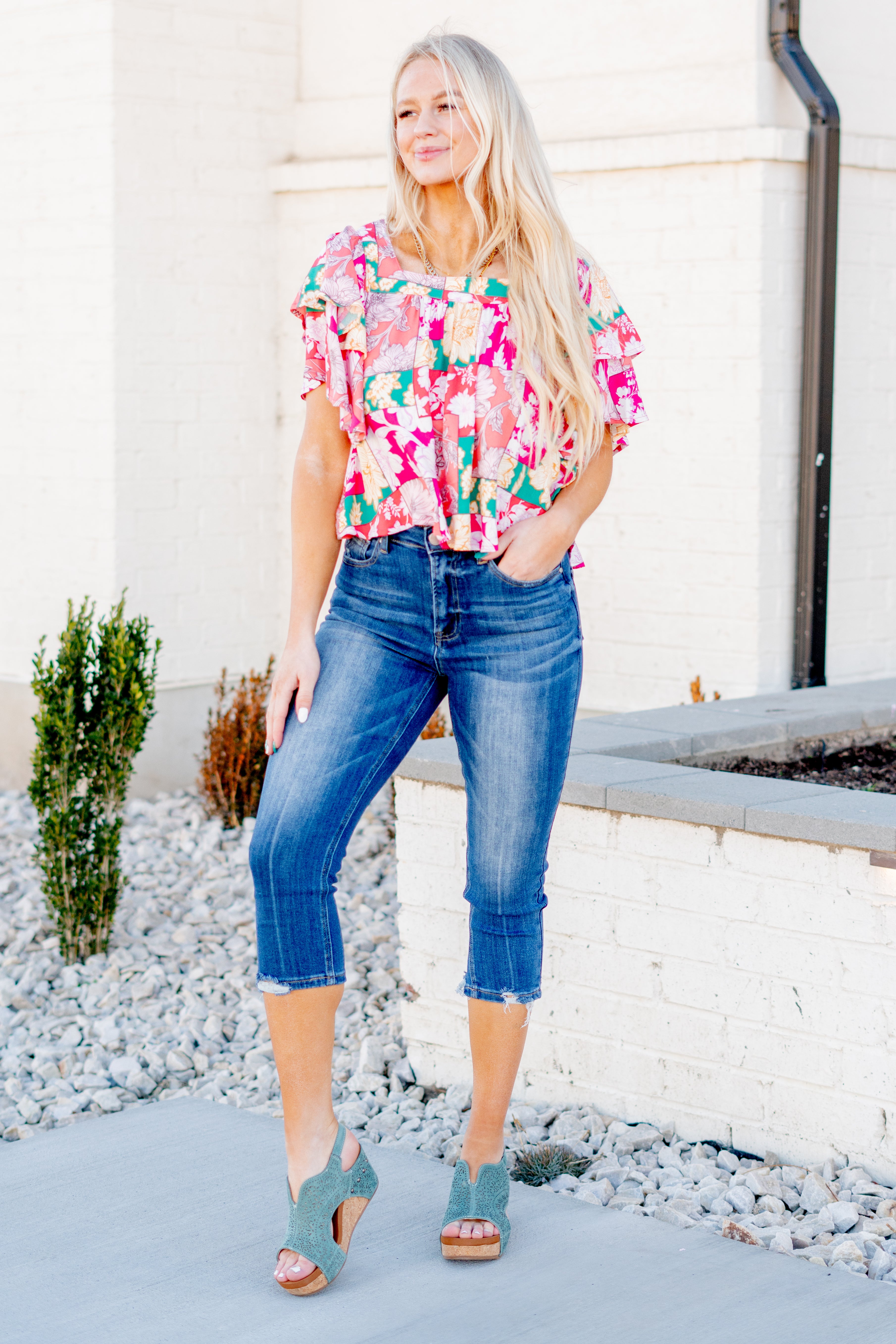 American Blues Denim Boutique Risen Jeans Sweet Tea High Rise Capris