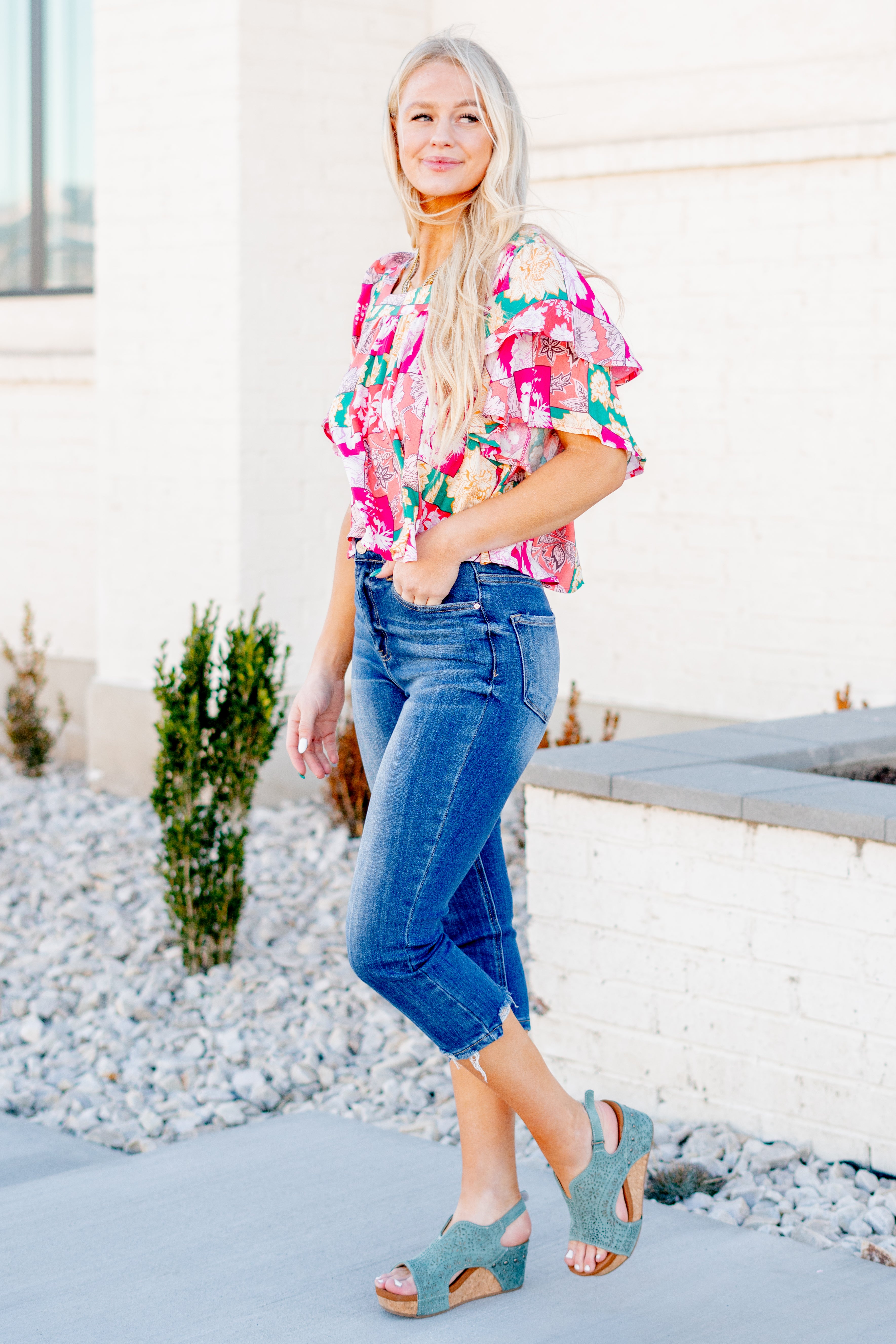 American Blues Denim Boutique Risen Jeans Sweet Tea High Rise Capris