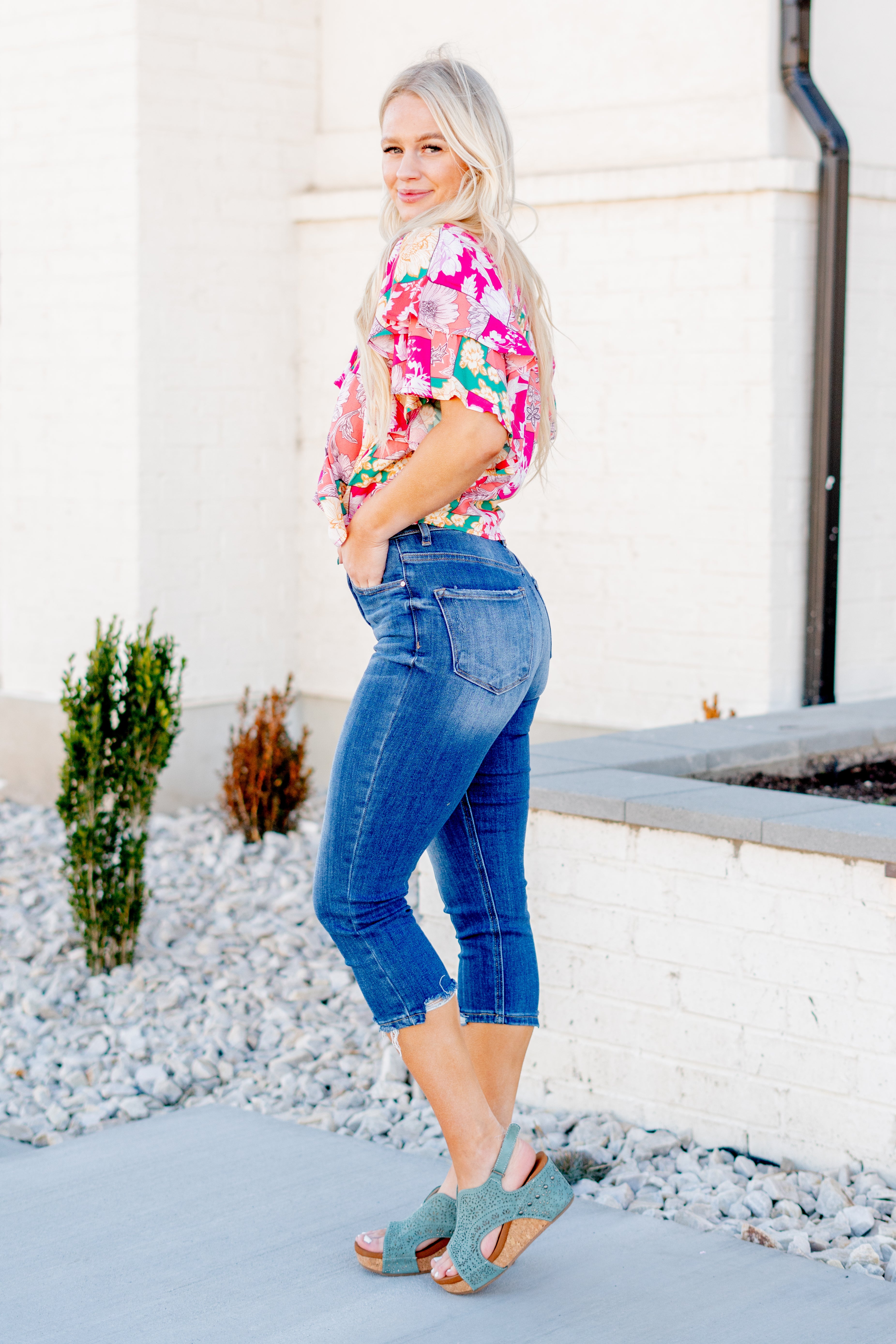 American Blues Denim Boutique Risen Jeans Sweet Tea High Rise Capris