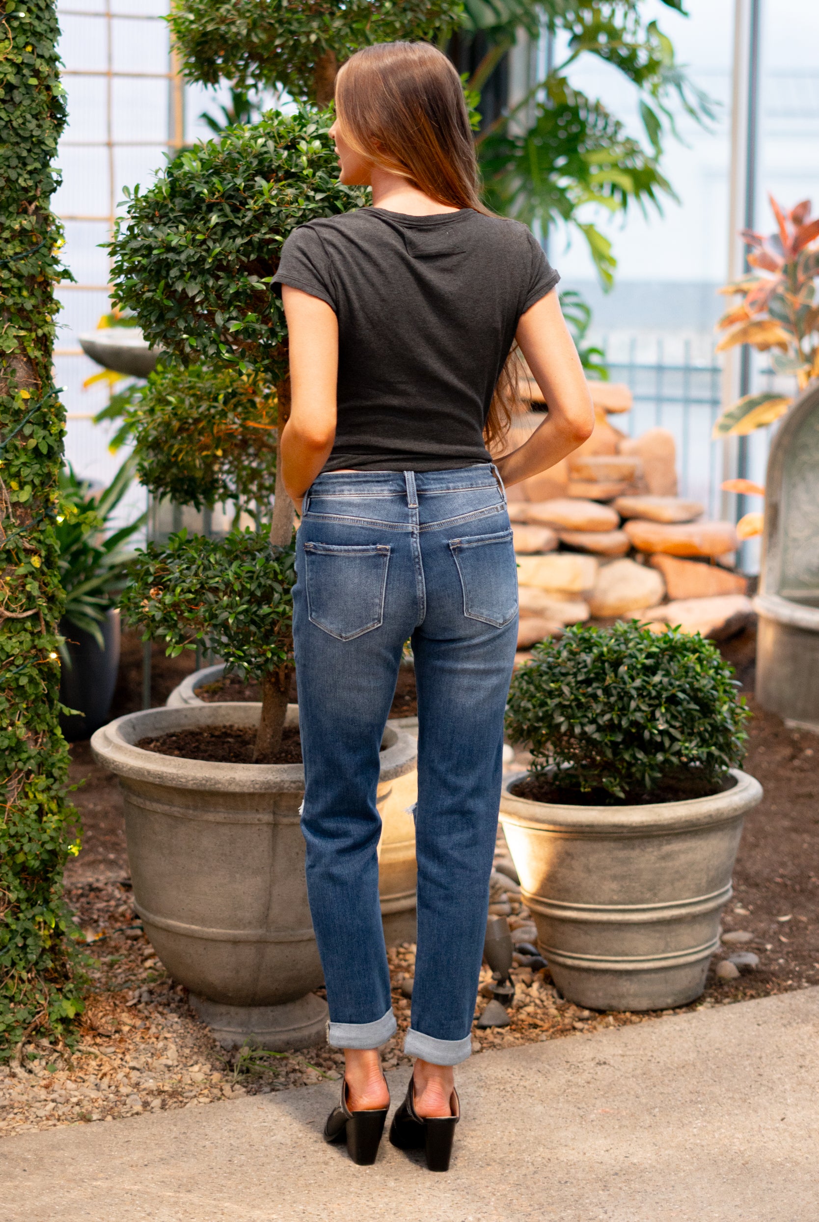 KanCan Jeans Eleanor High Rise Mom Fit American Blues Denim Boutique