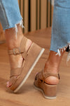 Clever-S Cross Strap Wedge Sandals