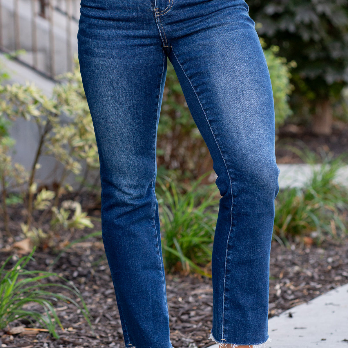 Lovervet Shimmeringly High Waist Slit Flare Jean