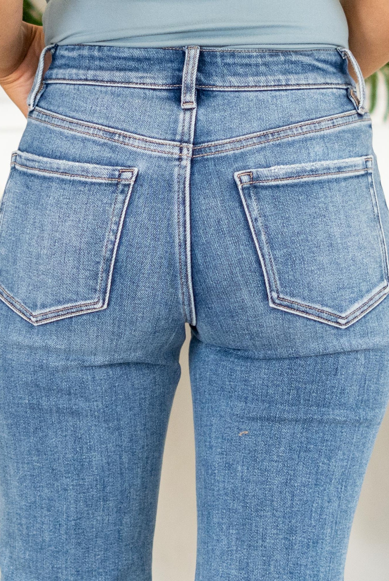 VERVET by Flying Monkey Jeans
The Intimacy High Rise Distressed Straight Jeans bring effortless edge to your everyday style. Made with comfort stretch denim, they offer a flattering high-rise waist, classic 5-pocket design, and lived-in distressing that feels perfectly broken-in. The finished hem and ankle-length cut keep the look clean and modern, while the medium wash makes them a go-to for any outfit.
Easy, timeless, and effortlessly cool.
Color Name: Intimacy
Color: Medium Blue
Cut: Stra