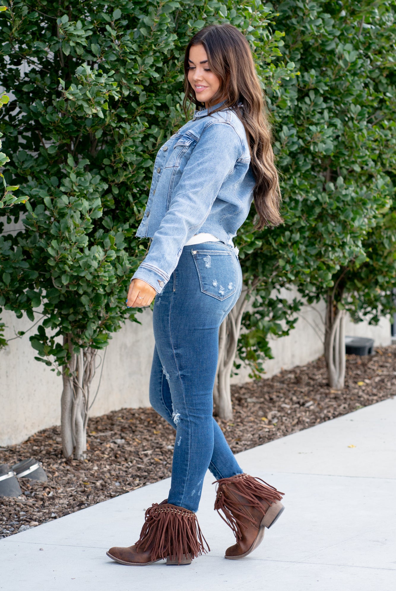 Judy Blue Jean Jacket Color: Medium Blue Cut: Denim Jacket with Stretch Cotton Blend Stitching: Classic Button Closure with Two Pockets Style #: JB7820 | 7820 Contact us for any additional measurements or sizing.