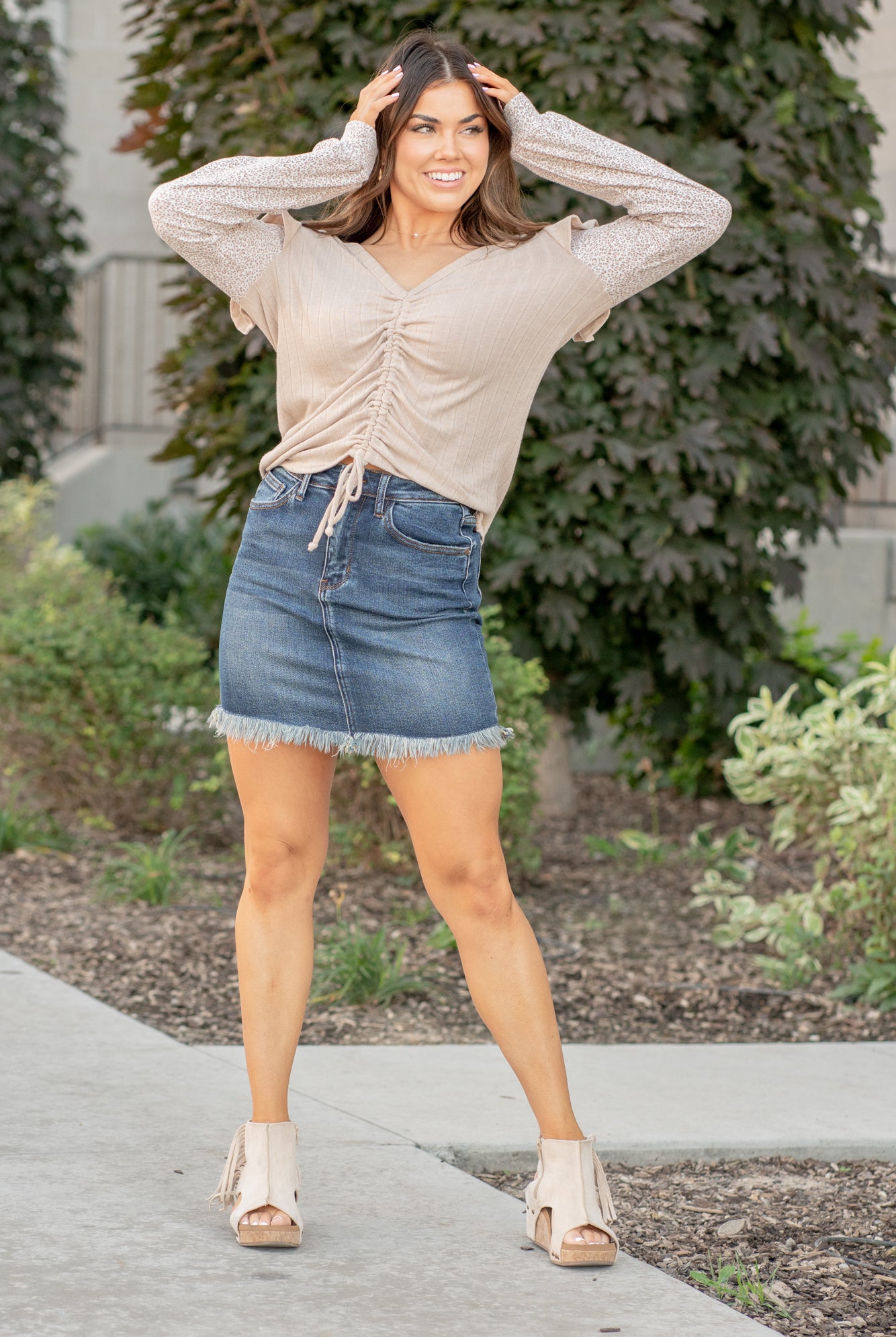Judy Blue Jeans Color: Medium Blue Skirt Cut: Shorts, 4" Inseam* Rise: High Rise 10" Front Rise* Cotton Blend Stitching: Classic Fly: Zipper Fly Style #: JB2801-pl | 2801-pl Contact us for any additional measurements or sizing. *Measured on the smallest size, measurements may vary by size.