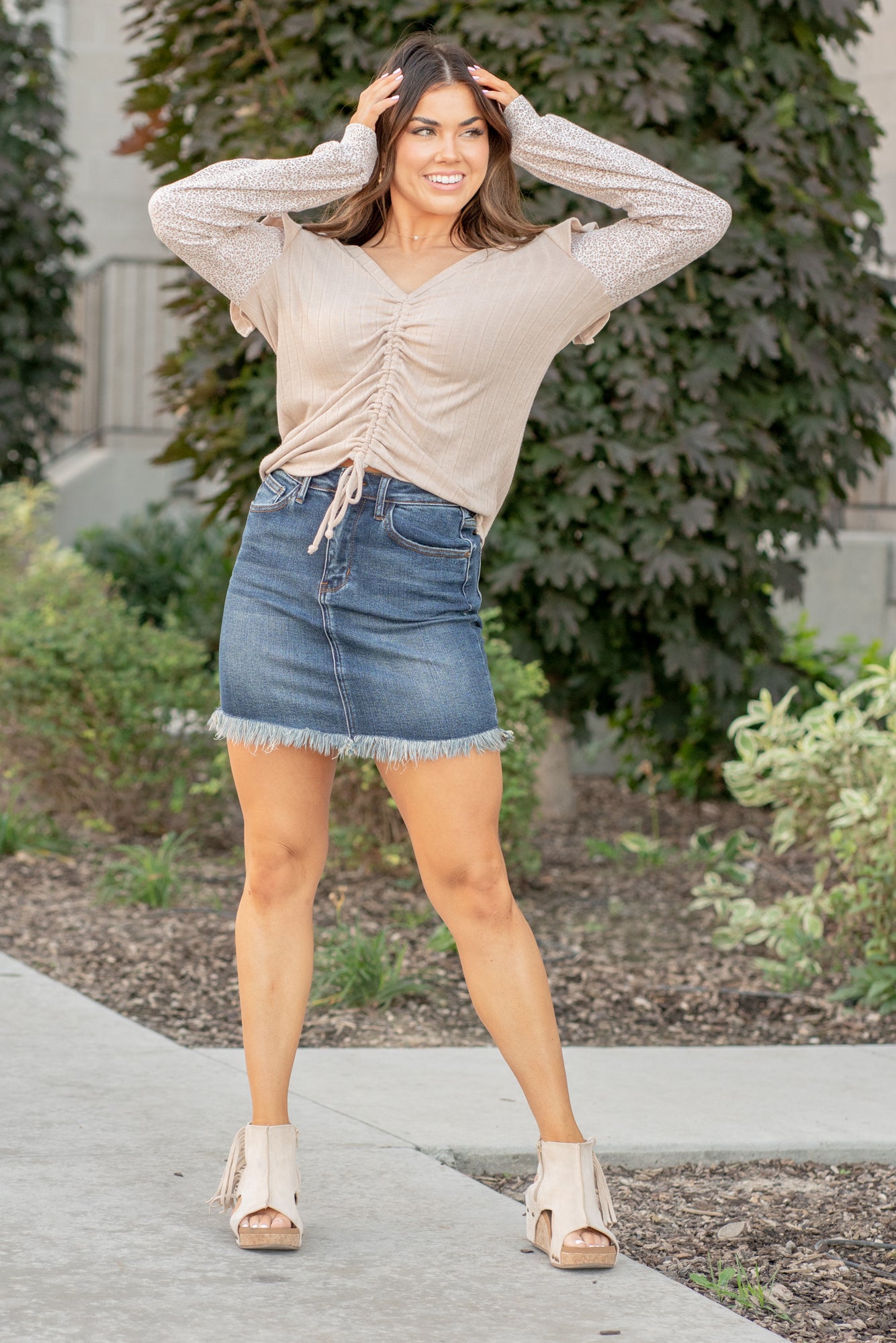 Judy Blue Jeans Color: Medium Blue Skirt Cut: Shorts, 4" Inseam* Rise: High Rise 10" Front Rise* Cotton Blend Stitching: Classic Fly: Zipper Fly Style #: JB2801-pl | 2801-pl Contact us for any additional measurements or sizing. *Measured on the smallest size, measurements may vary by size.