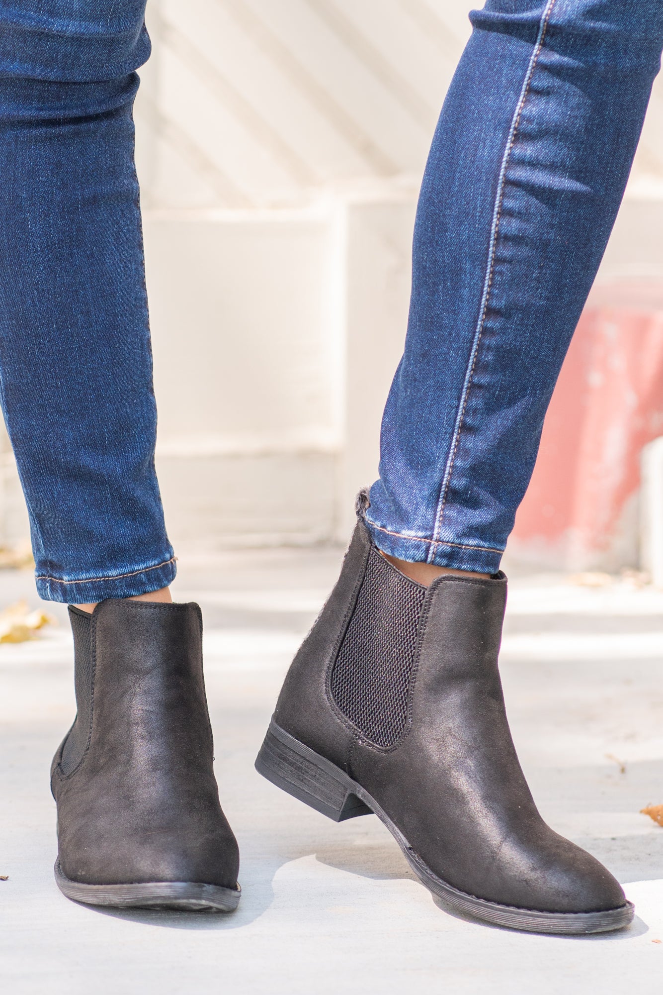 Booties | Very G These booties from Very G are perfect to wear with your favorite jeans this is fall. Style Name: Blake Color: Black Cut: Silp On Bootie Rubber Sole Style #: VGLB0136 Contact us for any additional measurements or sizing.