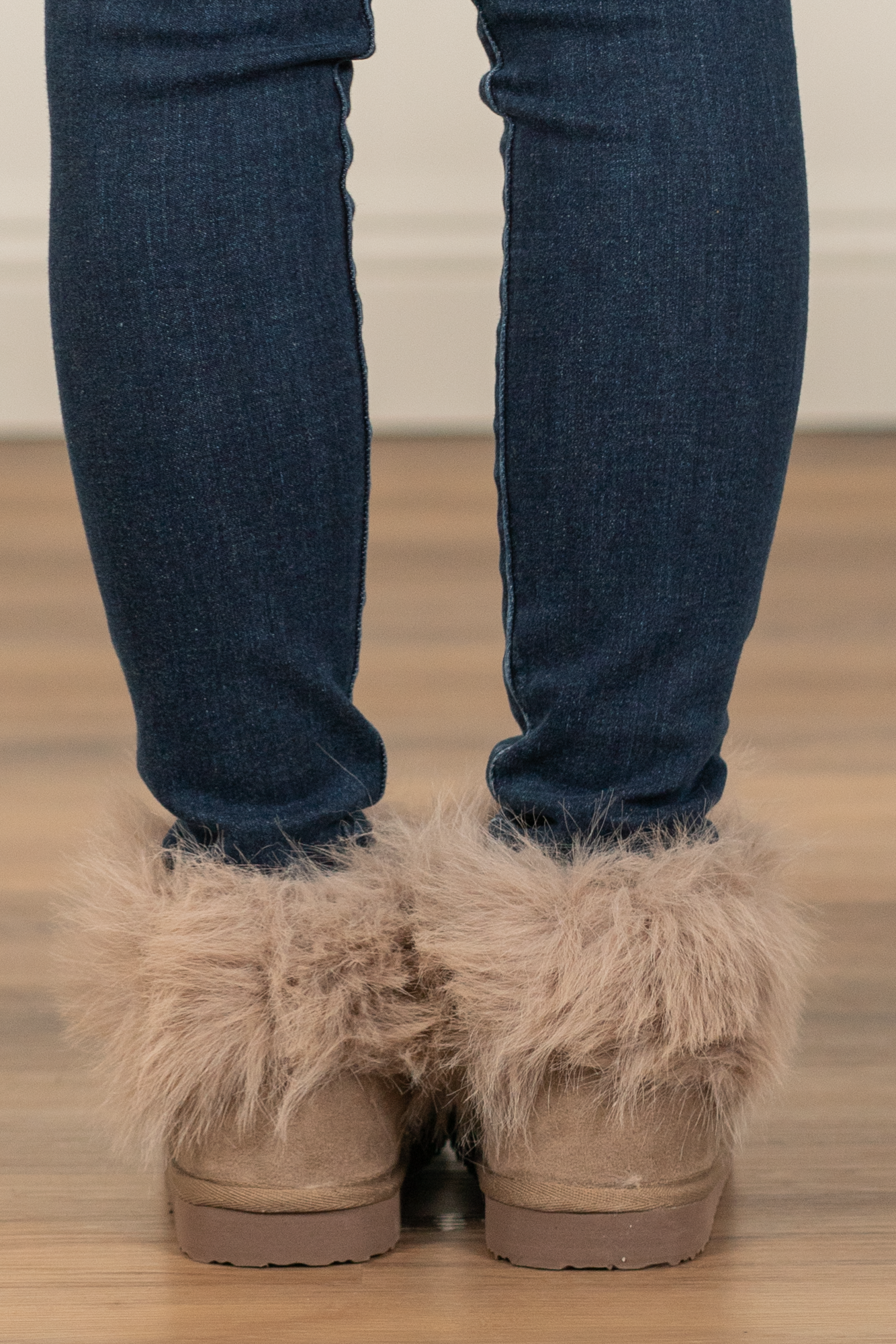 Booties | Very G These boots from Very G are perfect to wear all winter your favorite jeans. Style Name: Frost Color: Black Cut: Slip-On Rubber Sole Style #: VGLB0305-Taupe Contact us for any additional measurements or sizing.