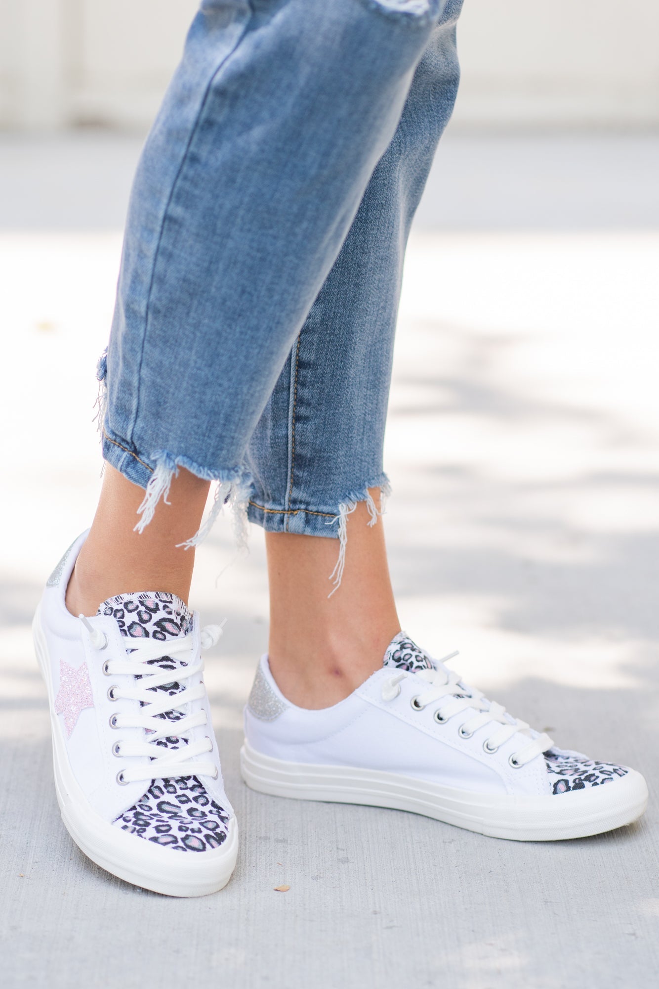 Vintage Styled Sneakers | Very G These sneakers from Gyspy Jazz are comfortable and bold. Style Name: Cosmic Color: Leopard Cut: Sneakers Rubber Sole Style #: VGSP0093-PinkLeopard Contact us for any additional measurements or sizing.