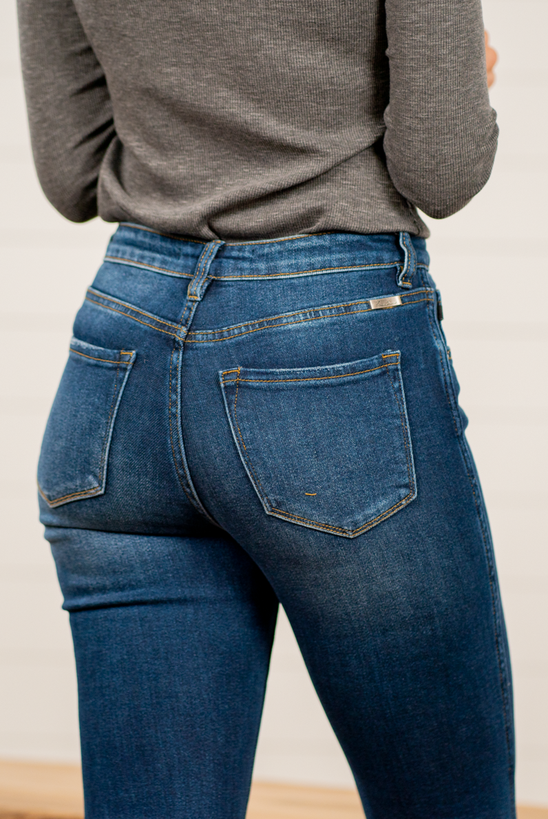 KanCan Jeans KanCan Stretchy Flare, 32" Inseam* High Rise, 10.5" Front Rise* Dark Blue Wash 94% COTTON, 4% T-400, 2% SPANDEX Fly: Zipper Style #: KC3021D Contact us for any additional measurements or sizing. *Measured on the smallest size, measurements may vary by size.