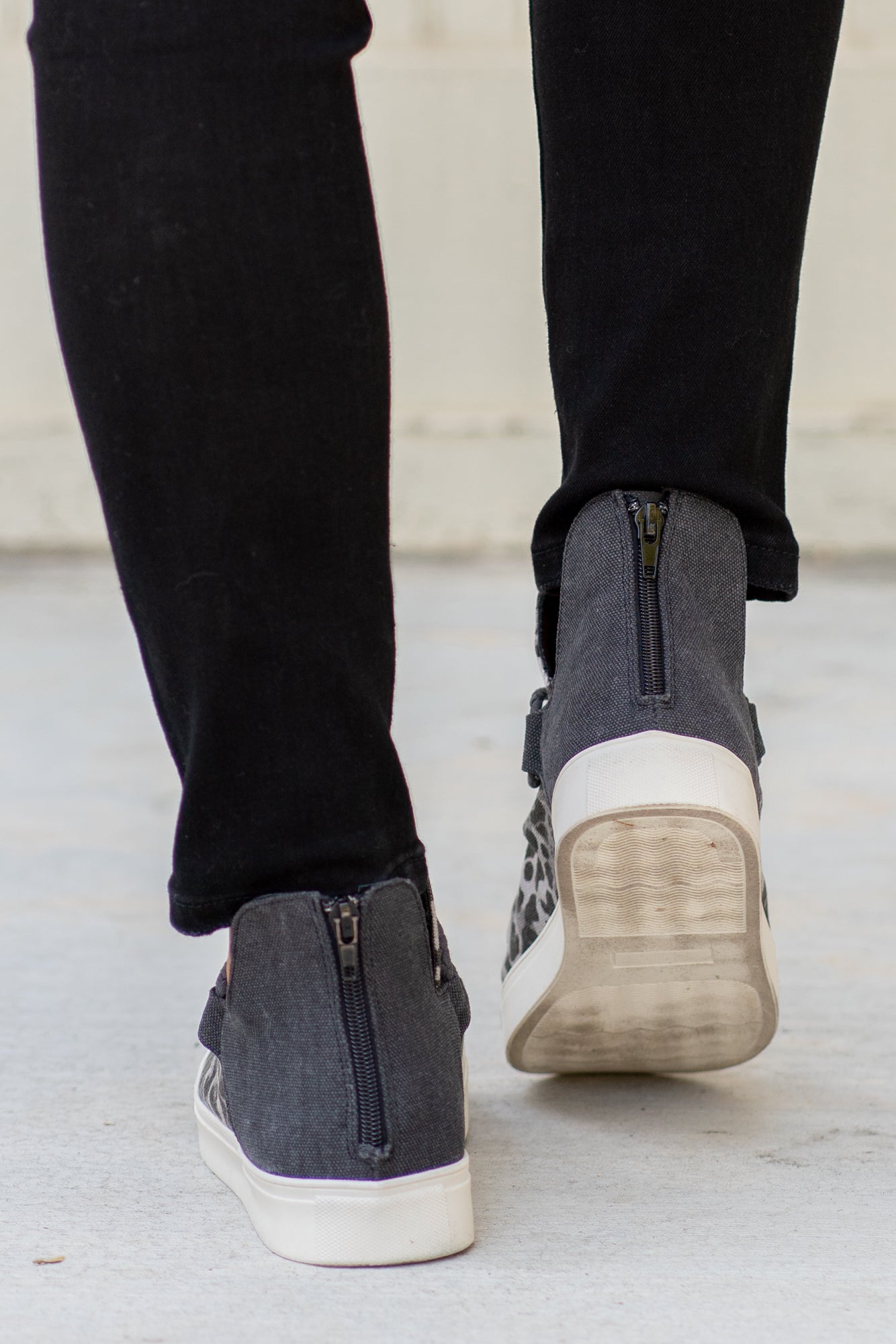 Sneakers | Very G These sneakers from Very G are comfortable and bold. Style Name: Survivor Color: Leopard Cut: Zip On Sneakers Rubber Sole Style #: VGSP0080-Leopard Contact us for any additional measurements or sizing.