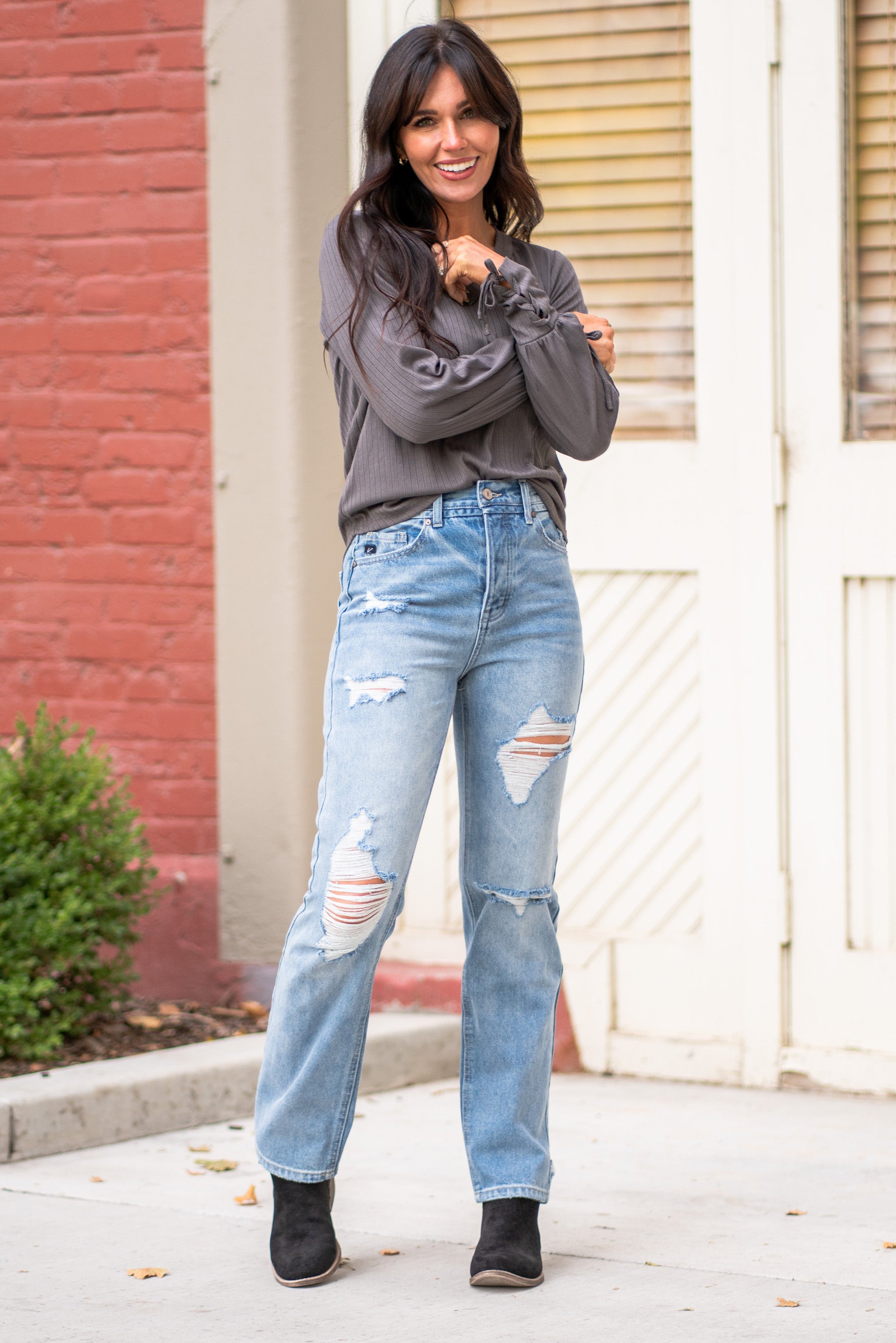 KanCan Jeans KanCan Rigid Denim Boyfriend, 31" Inseam* High Rise, 12" Front Rise* Medium Blue Wash 100% Cotton Fly: Zipper Style #: KC7860M Contact us for any additional measurements or sizing. *Measured on the smallest size, measurements may vary by size.