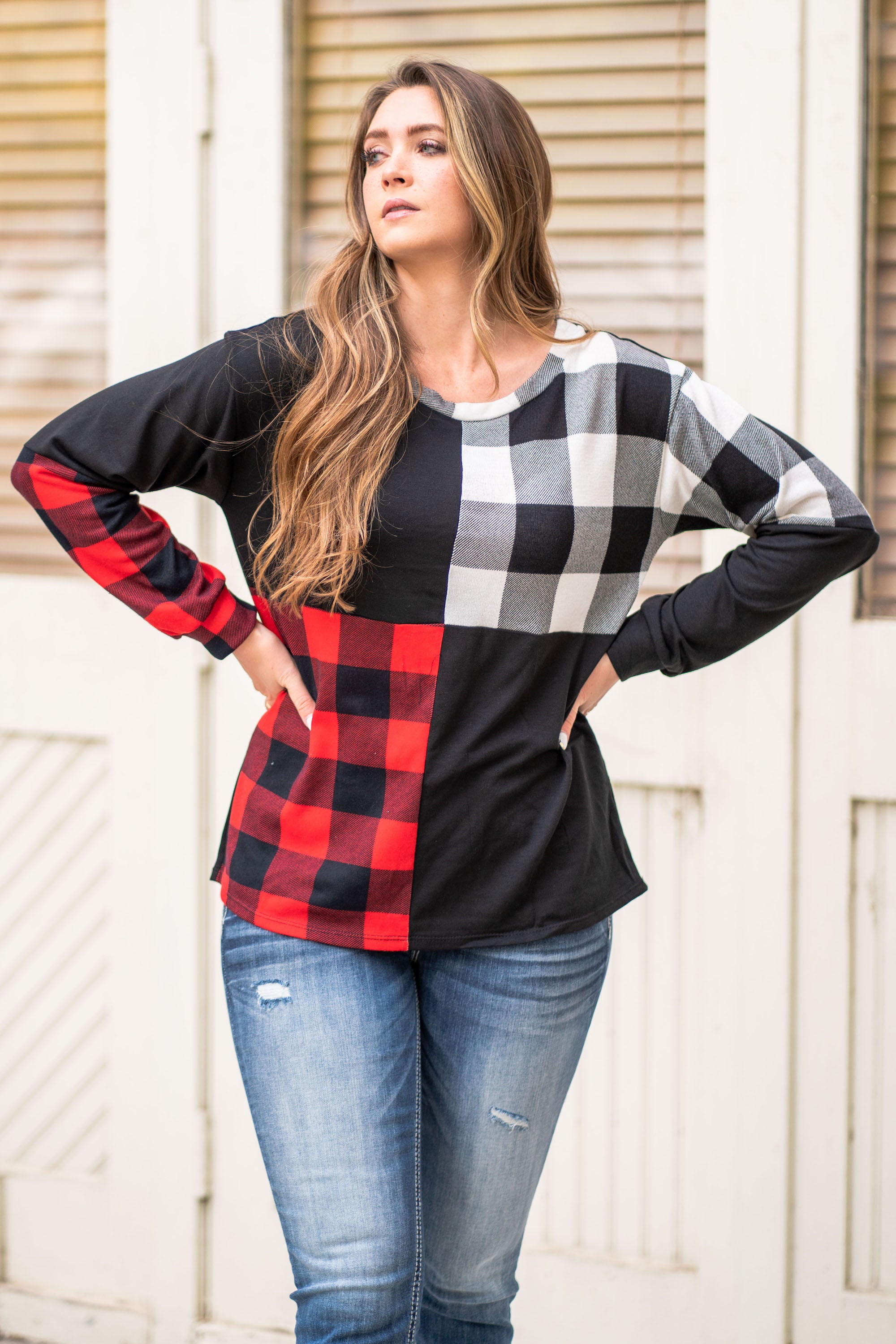 BiBi Throw on for an easy casual look with your favorite jeans this fall. Color: Black Neckline: V Neck Sleeve: Long Style #: BT2116 Contact us for any additional measurements or sizing.
