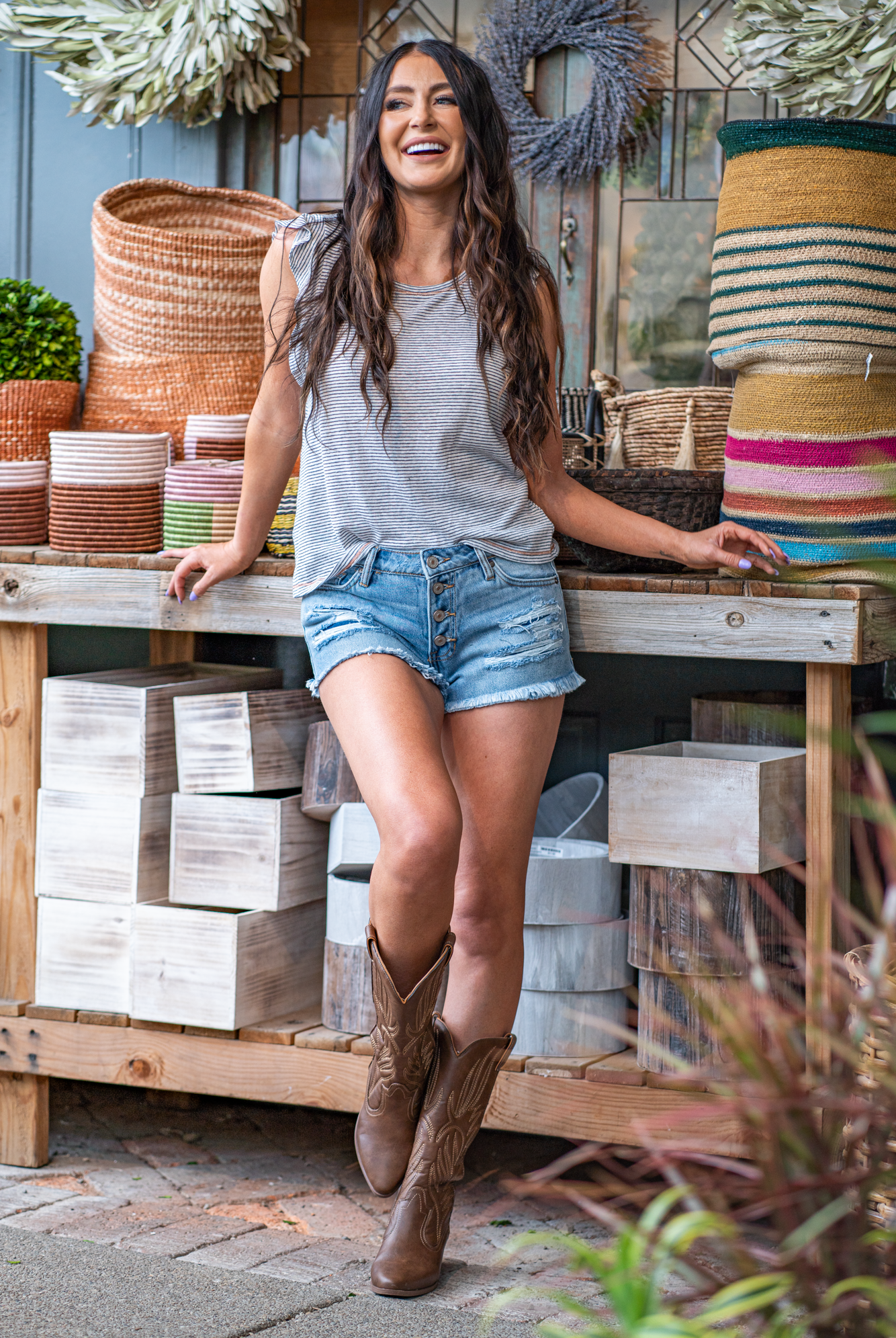 Mid Rise Boyfriend Shorts By Kan Can Mid Rise waist, 8.5" Front Rise* Shorts, 2.5" Inseam* Light Blue, Distressed Material: 100% Cotton Stitching: Classic Fly: Exposed Button Fly Style #: KC7817NM Contact us for any additional measurements or sizing. *Measured on the smallest size, measurements may vary by size.
