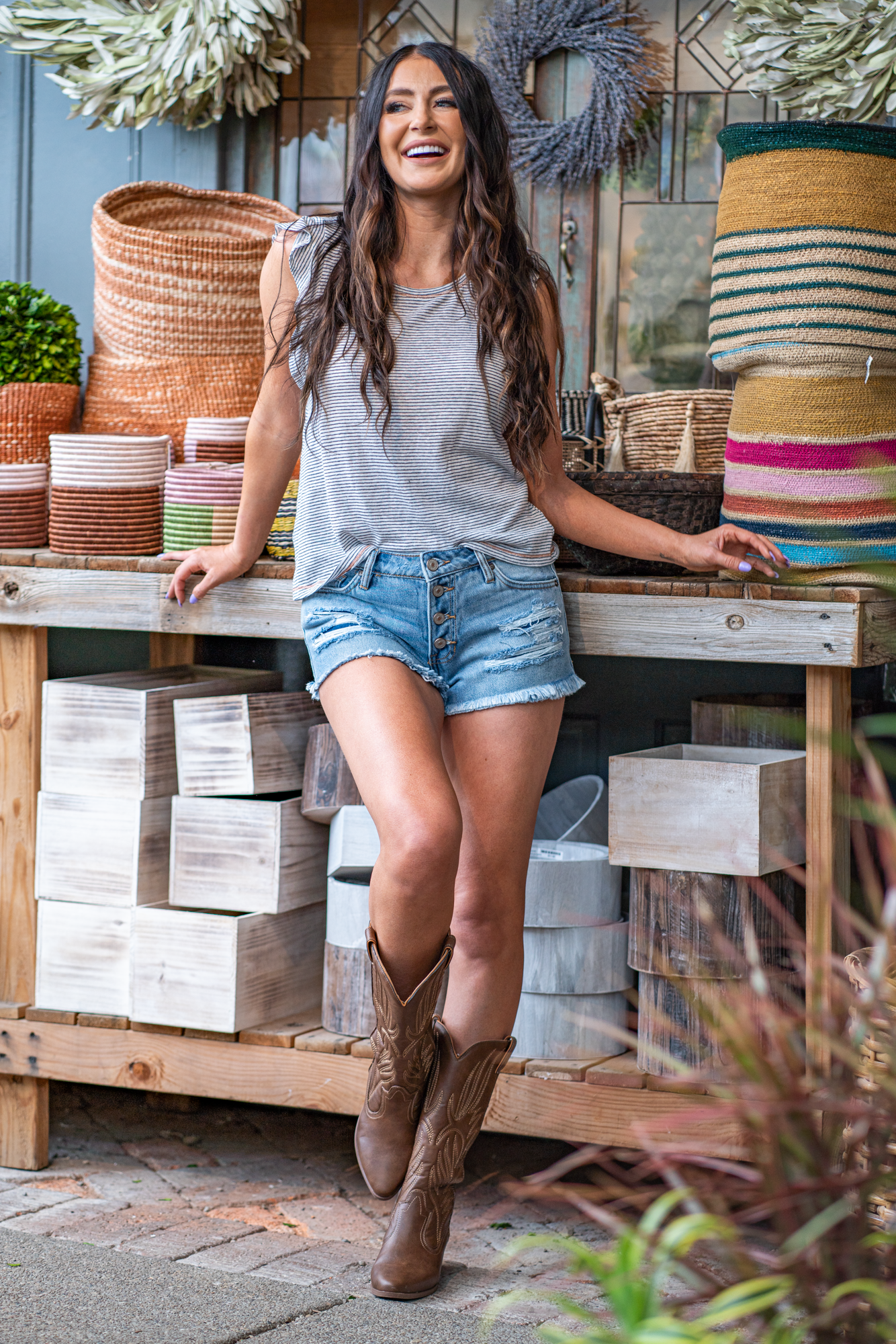 Mid Rise Boyfriend Shorts By Kan Can Mid Rise waist, 8.5" Front Rise* Shorts, 2.5" Inseam* Light Blue, Distressed Material: 100% Cotton Stitching: Classic Fly: Exposed Button Fly Style #: KC7817NM Contact us for any additional measurements or sizing. *Measured on the smallest size, measurements may vary by size.