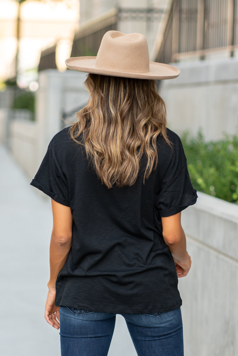 Zutter This top spoke to you, now tell everyone else. You are a cowgirl at heart. Collection: Fall 2020 Color: Black Neckline: Round Sleeve: Short Material: 50% Modal 50% Cotton Style #: F425-0139 Contact us for any additional measurements or sizing. Taylor is 5'7" and wears a size 3 in jeans, small top and an 8.5 in shoes. She is wearing a size small in this tee.