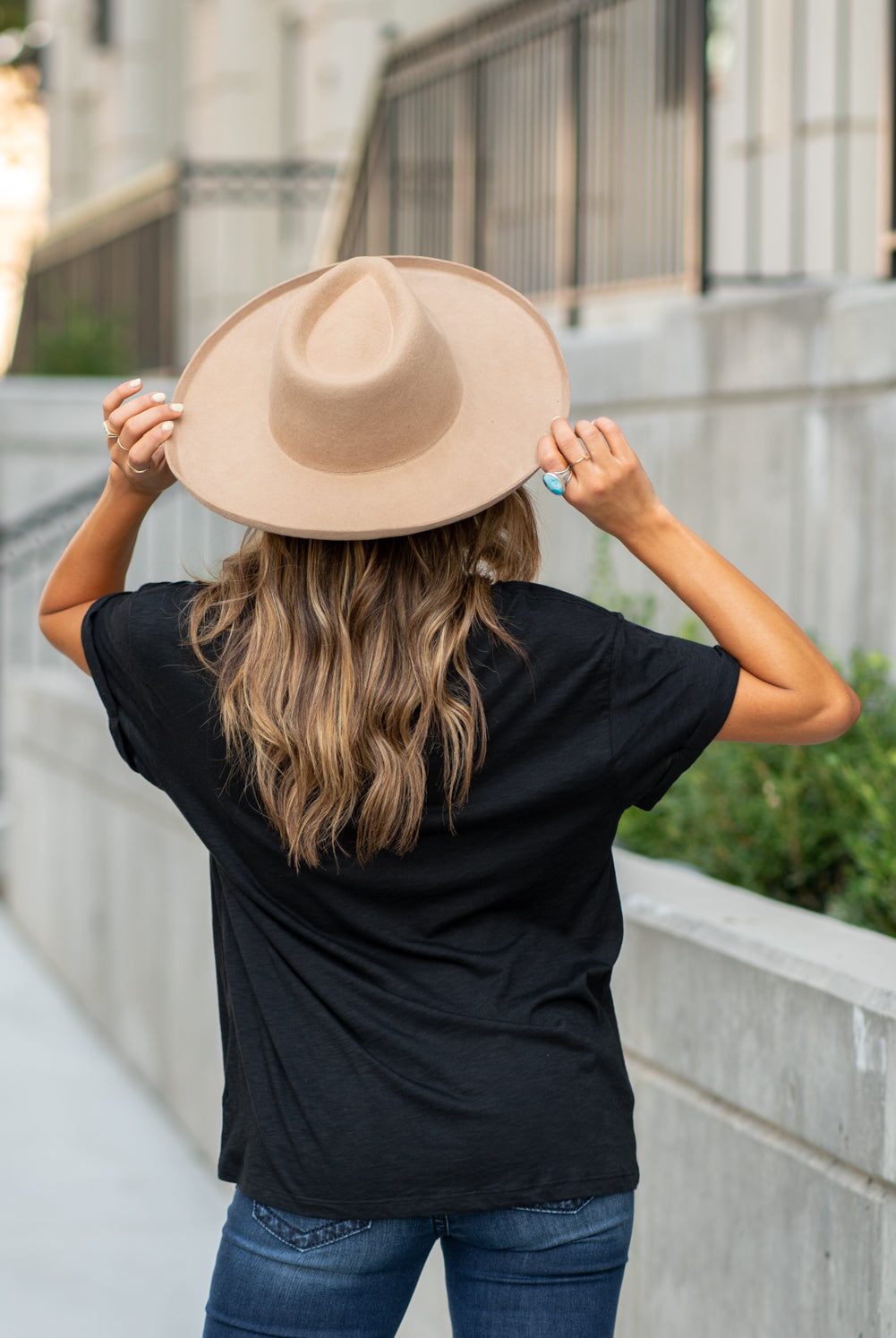 Zutter This top spoke to you, now tell everyone else. You are a cowgirl at heart. Collection: Fall 2020 Color: Black Neckline: Round Sleeve: Short Material: 50% Modal 50% Cotton Style #: F425-0139 Contact us for any additional measurements or sizing. Taylor is 5'7" and wears a size 3 in jeans, small top and an 8.5 in shoes. She is wearing a size small in this tee.