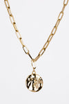 Coin pendant clip chain bracelet and necklace set