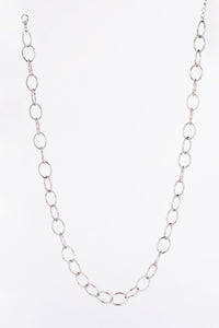 Chain bracelet and necklace set - silver