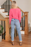 American Blues KanCan Jeans   Introducing the Lindsey Mid Rise Slim Boyfriend jeans – a perfect blend of comfort and style. These jeans feature a comfortable mid-rise, a modern slim boyfriend fit, and a medium stone wash for a timeless look. The added comfort stretch ensures all-day ease, while the patched wash detail, 3D whiskers, and single roll cuff add distinctive touches