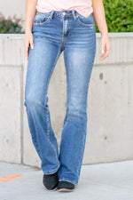 Plus Size Faded Beauty Mid Rise Skinny Boot Cut