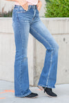 Plus Size Faded Beauty Mid Rise Skinny Boot Cut