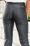 Raleigh High Rise Skinny Straight Pleather Pants