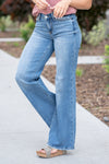 Eliza	Mid Rise Dip Front Dad Jeans