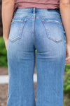 Eliza	Mid Rise Dip Front Dad Jeans