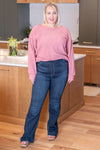 Plus Size Weekend Chill High Rise Pull On Flare