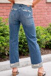 Plus Size Rochelle Mid Rise Cuff Dad Jean Straight Fit