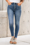 Penelope High Rise Button Fly Skinny