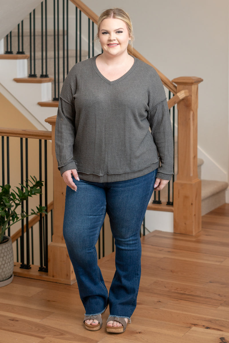 Plus Size Kelley Layering Top - Charcoal
