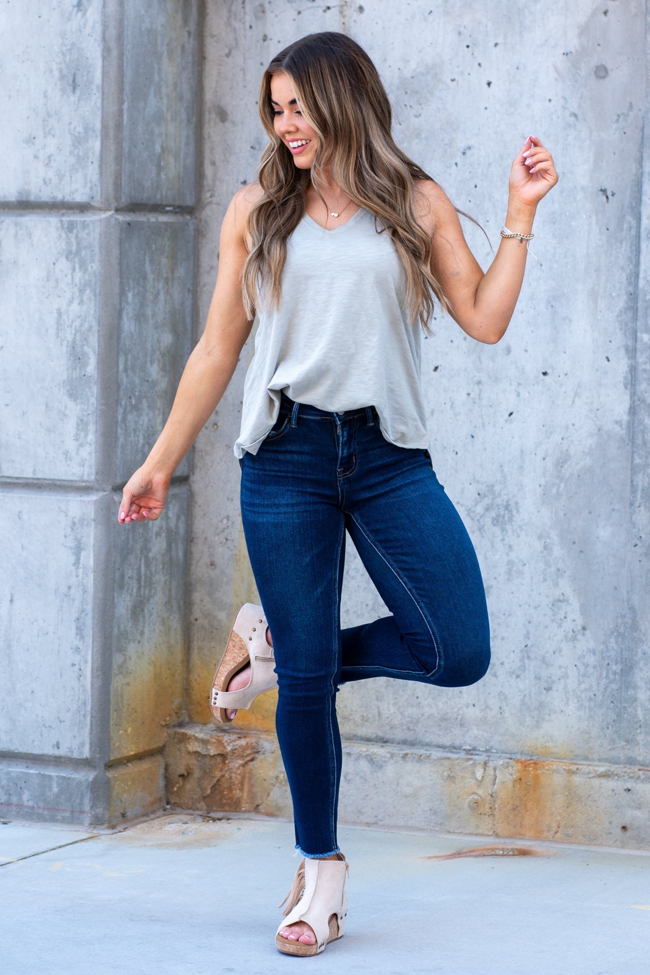 VERVET by Flying Monkey Jeans  This comfortable stretchy denim has a calf-hugging fit, fray hem bottom, and zipper with a distressed hem.  Skinny Cut, 30" Inseam* Mid Rise, 9" Front Rise*  98% COTTON, 2% POLYESTER Machine Wash Separately In Cold Water Stitching: Classic Fly: Zipper  Style #: V2159D Contact us for any additional measurements or sizing. 