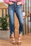 Bethany High Rise Button Fly Skinny