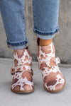 Dixie Ann Ankles Boots - Cream & Tan