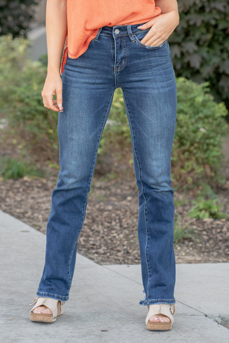 VERVET by Flying Monkey Jeans  Skinny, 32" Inseam* High Rise, 10" Front Rise* Leg Opening: 17"* 92%COTTON, 6%POLYESTER, 2%SPANDEX Machine Wash Separately In Cold Water Stitching: Classic Fly: Zipper Style #: V3209 Contact us for any additional measurements or sizing. 