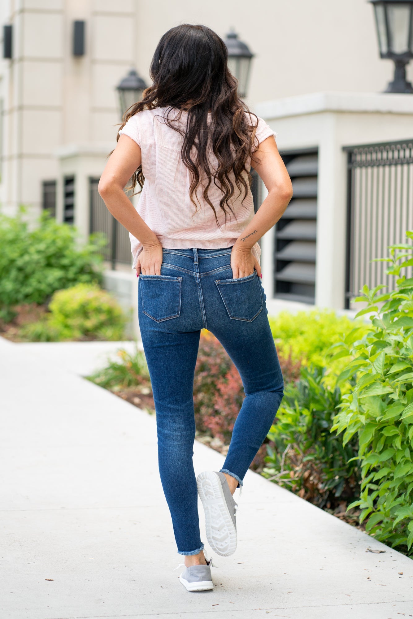 VERVET by Flying Monkey Jeans  This comfortable super soft stretchy denim has a calf-hugging fit, clean hem bottom, and a zipper fly. You won't want to take these jeans off! Skinny Cut, 28" Inseam* Mid Rise, 9" Front Rise* 70% COTTON, 27% POLYESTER, 3% SPANDEX Machine Wash Separately In Cold Water Stitching: Classic Fly: Zipper   Style #: V2501 Contact us for any additional measurements or sizing.  *Measured on the smallest size, measurements may vary by size. 