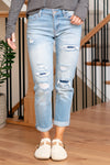 KanCan Jeans   Upgrade your casual wardrobe with the Evelyn Mid Rise Double Cuff Hem Slim Boyfriend jeans. These jeans feature a comfortable mid-rise and a relaxed slim boyfriend fit, striking the perfect balance between style and comfort. The double cuff hem adds a touch of flair, providing a modern and on-trend look.