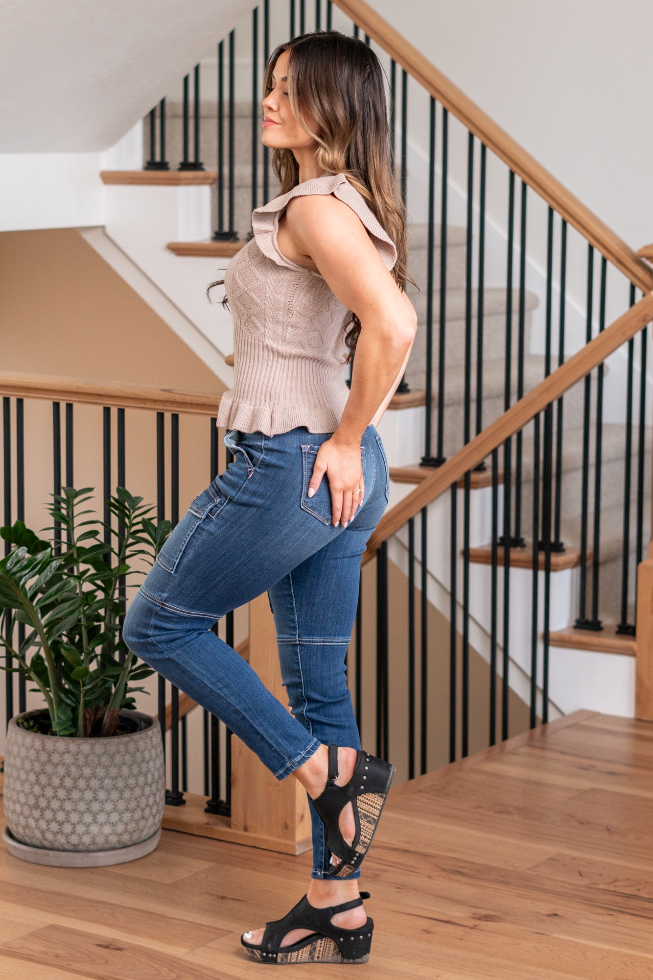 Cello Jeans  Nail a trendy and versatile look with these Mid Rise Skinny Jeans in a medium wash. These jeans feature a stylish mid-rise fit and unique front patched pockets, adding a touch of fashion-forward flair to your outfit. Cut: Skinny, 28" Inseam*  Rise:-Rise, 9" Front Rise* Color: Medium Wash  68% Cotton 24% Lyocell 7% Elasterell 1% Spandex Fly: Zipper    Style #: WV19026T