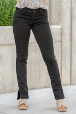 Plus Size Y2K Mid Rise Boot Cut in Black