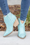 Austin Glitterati Ankle Boots - Turquoise