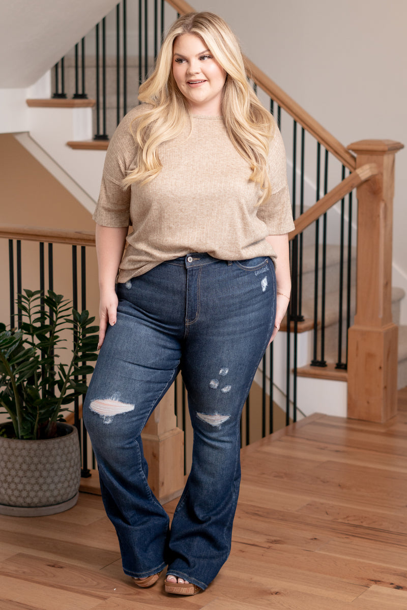 Plus Size Oldie Solange High Rise Super Flare