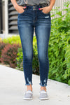 Cal High Rise Double Button Ankle Skinny Reg & Plus Sizes