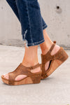 Tabitha Wedge Sandals - Tan